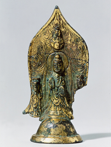 Gilt-bronze Buddha Triad with Inscription About Jeong Jiwon 대표이미지